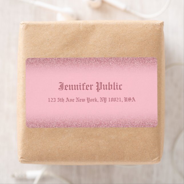 Rose Gold Glitzer Handwriting Template Elegant (Insitu)