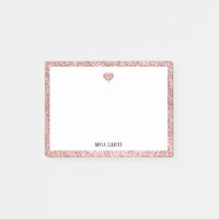 Rose Gold Glitzer Herz und Band mit Weiß