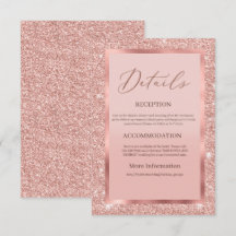 Rose Gold Glitzer Hochzeitskarte