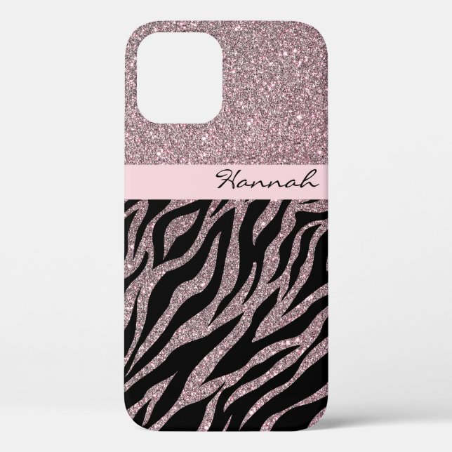 Rose Gold Glitzer Individuelle Name Personalisiert Case-Mate iPhone Hülle (Rückseite)