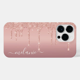 Rose Gold Glitzer iPhone Case Geschenk Individuell 14 Pro Max Hülle