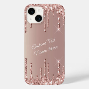 Rose Gold Glitzer - iPhone-Fall mit benutzerdefini Case-Mate iPhone 14 Hülle