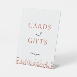 Rose Gold Glitzer Karten Geschenkzeichen Sockelschild