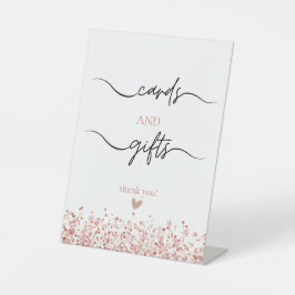 Rose Gold Glitzer Karten Geschenkzeichen Sockelschild
