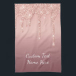 Rose Gold Glitzer Küchentücher mit individuellem T<br><div class="desc">Personalisierte Küchenhandtücher mit Rose Gold Glitzer Sparkle Tropfen Küchentücher - Fügen Sie Ihren einzigartigen Text / Name oder Text entfernen - Make your Special Gift - Neu vergrössern und verschieben oder entfernen und hinzufügen / Elemente mit Anpassungstool. Design von MIGNED. Bitte schauen Sie sich meine anderen Projekte an. Sie können...</div>