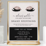 Rose Gold Glitzer Lashes Salon Grand Opening Covid Flyer<br><div class="desc">Rose Gold Glitzer Lashes Salon Grand Opening Covid Flyer. "Mit den neuen Covid 19 Sicherheitsmaßnahmen,  die unsere Kunden und Mitarbeiter sicher behalten haben." Personalisieren Sie dieses individuelle Design mit Ihrem eigenen Text,  Logo und Geschäftsdetails.</div>