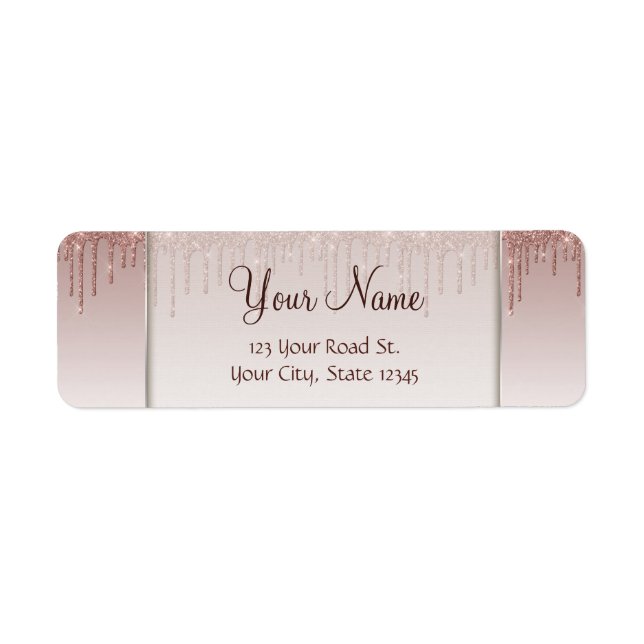 Rose Gold Glitzer Liquid Tropfen (Vorne)