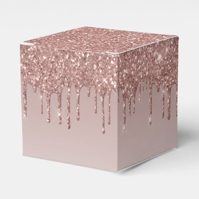 Rose Gold Glitzer Liquid Tropfen Geschenkschachtel (Vorderseite)