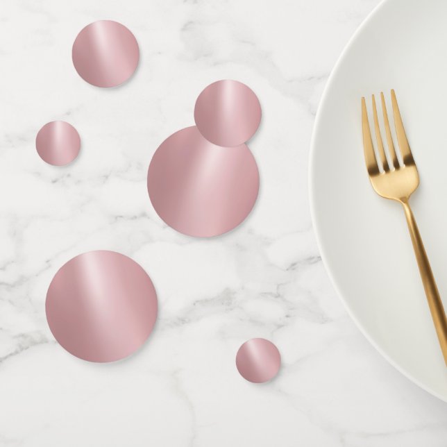 Rose Gold Glitzer Look Elegante Leere Vorlage Konfetti (Gruppe)