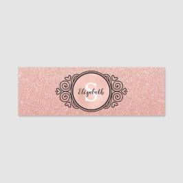 Rose Gold Glitzer Makeup Artist Friseur Salon Namensschild