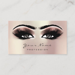 Rose Gold Glitzer Makeup Artist Lashes Terminkarte