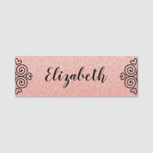 Rose Gold Glitzer Makeup Artist Salon Name T