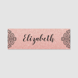 Rose Gold Glitzer Makeup Artist Salon Name T Namensschild