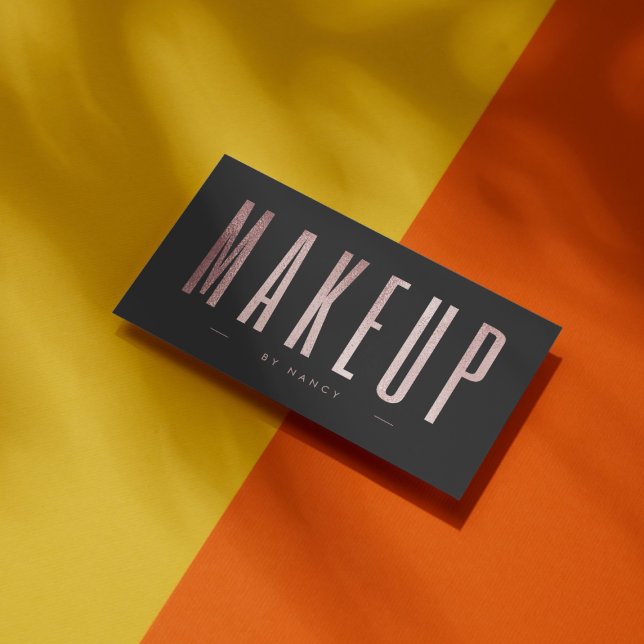 Rose Gold Glitzer Makeup Artist Visitenkarte (Von Creator hochgeladen)