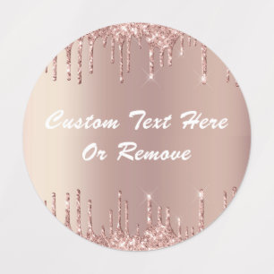 Rose Gold Glitzer-Markierungen für benutzerdefinie Etiketten