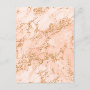 Rose Gold Glitzer Marmor abstrakt Einladung