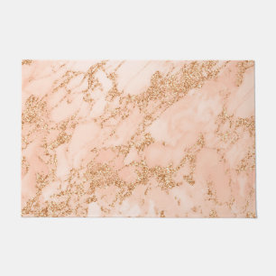 Rose Gold Glitzer Marmor abstrakt Fußmatte
