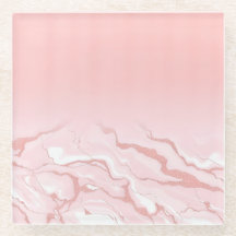 Rose Gold Glitzer Marmorglas Untersetzer