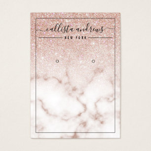 Rose Gold Glitzer Marmorwurfkarte
