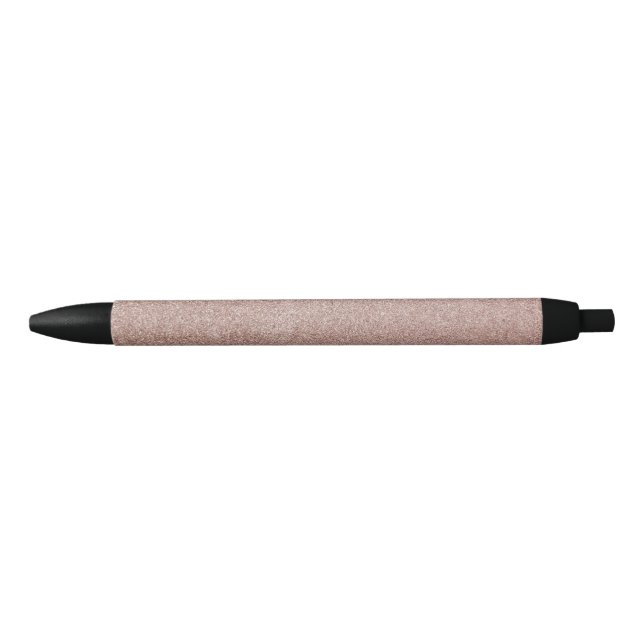 Rose Gold Glitzer Metallic Hübsch Girly Funkelnd Kugelschreiber (Vorderseite)