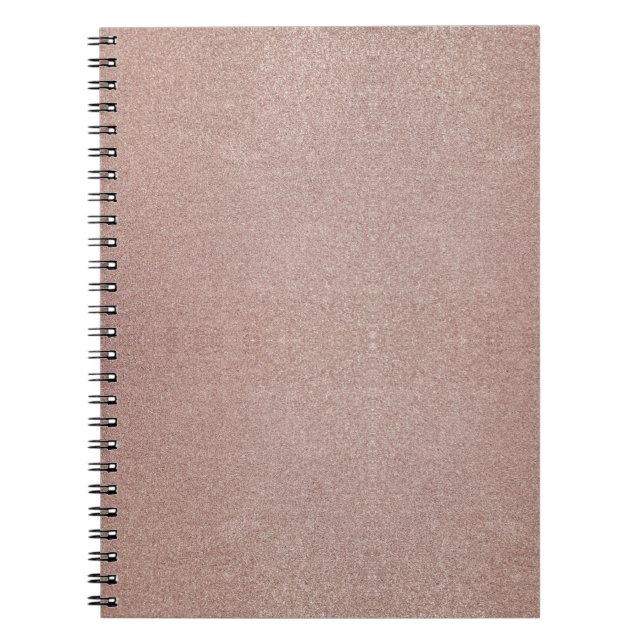 Rose Gold Glitzer Metallic Hübsch Girly Funkelnd Notizblock (Vorderseite)