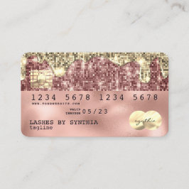 Rose Gold Glitzer Moderne Kreditkarte Visitenkarte