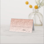 Rose Gold Glitzer Modernes Bat Mitzvah Platzkarte<br><div class="desc">Diese trendige Glitzer Platzkarte hat Imitate Glitzer auf der Vorderseite mit einem Bereich für Sie zu schreiben in den Namen und Tischnummern (von Hand). Die Rückseite weist das gleiche Glitzer-Muster auf wie Ihr Event und Datum. Verwenden Sie das Vorlagenformular, um Ihre eigenen Informationen hinzuzufügen. Mit der Funktion "Weitere Anpassungen" können...</div>