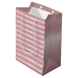 Rose Gold Glitzer Modernes Glamour Template Mittlere Geschenktüte