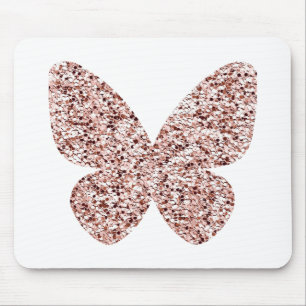 Rose Gold Glitzer Monarch Clipart Niedlich Butterf Mousepad