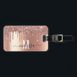 Rose Gold Glitzer Monogram Handgeschriebenes Skrip Gepäckanhänger<br><div class="desc">Dieses Design kann in dem Bereich personalisiert werden, der durch das Ändern des Fotos und/oder Textes zur Verfügung gestellt wird. Sie können auch angepasst werden, indem Sie auf Vorlage personalisieren klicken und dann auf die Schaltfläche klicken, um weitere Optionen anzupassen, um die Hintergrundfarbe zu löschen oder zu ändern, Text hinzuzufügen,...</div>