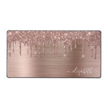 Rose Gold Glitzer Monogram