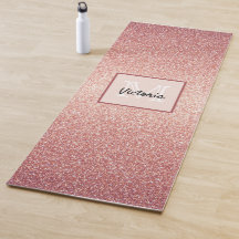 Rose Gold Glitzer Monogramm