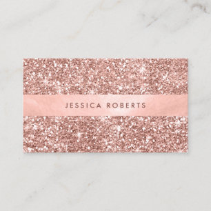 Rose Gold Glitzer Muster Trendy Beruflich Visitenkarte