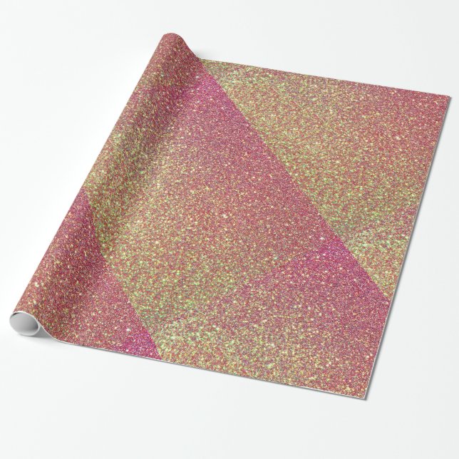Rose Gold Glitzer Musterpapier Geschenkpapier (Ungerollt)