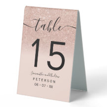 Rose Gold Glitzer Ober Rosa Trautisch