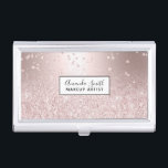 Rose Gold Glitzer ombre Metallische Glitzern Confe Visitenkarten Dose<br><div class="desc">Rose Gold Glitzer ombre Metallische Glitzern Confetti. Ein elegantes,  luxuriöses und glamouröses Design.</div>
