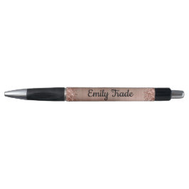 Rose Gold Glitzer Pen mit Personalisiertem Namen Kugelschreiber