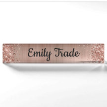 Rose Gold Glitzer Pen mit Personalisiertem Namen