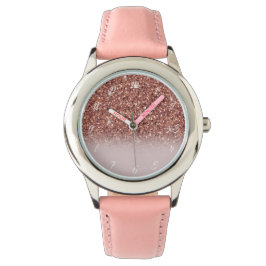 Rose Gold Glitzer Personalisiert Name Armbanduhr