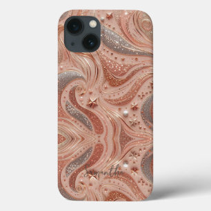 Rose Gold Glitzer Personalisierter Name Case-Mate iPhone Hülle
