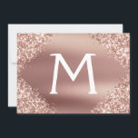 Rose Gold Glitzer Quinceanera Save the Date<br><div class="desc">Rose Gold - Blush Pink Sparkle Imitate Glitzer Metallic Foil Quinceanera Celebration Monogram Name und erste Geburtstagsparty Save the Date Einladung. Diese Einladung ist ideal für das Silver Sparkle Glitzer Quinceanera Party,  das in Rosa Rose Gold zu feiern sucht.</div>