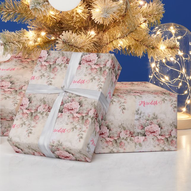 Rose Gold Glitzer, rosa Folie, Weihnachtsverpackun Geschenkpapier (Feiertage)