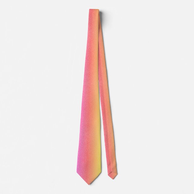 Rose Gold Glitzer Rosa Lila Gelbe Ombre Geschenk Krawatte (Vorderseite)