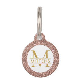 Rose Gold Glitzer Rosa Sparkasse Hübsch Girl Haustiermarke