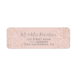 Rose Gold Glitzer Rosa Typografie Hochzeit