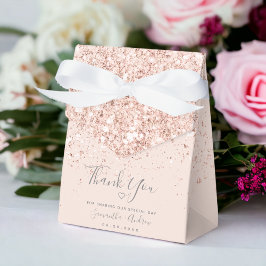 Rose Gold Glitzer rot Rosa Danke Hochzeit Geschenkschachtel