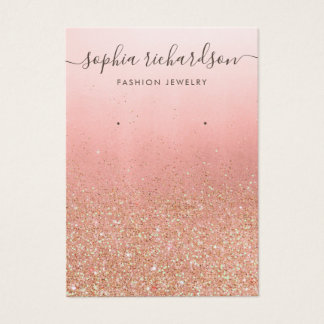 Rose Gold Glitzer Schmuck Ohrring-Display-Karte