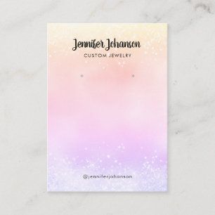 Rose Gold Glitzer Schmuckhalter Ohrringe Regenboge Visitenkarte