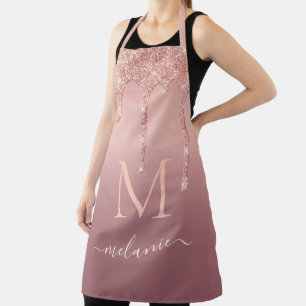 Rose Gold Glitzer Schürze: Kundendefinierter Lette Schürze