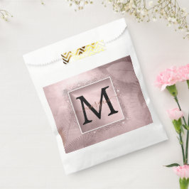 Rose Gold Glitzer Script Monogram Geschenktütchen